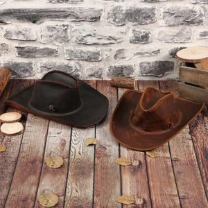 Äkta Läder Cowboyhatt