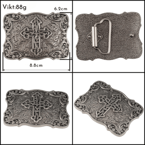 Bältespänne med kors och ornament i westernstil
