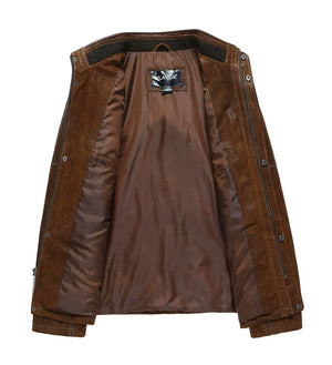 Brun vintage läder jacka herr