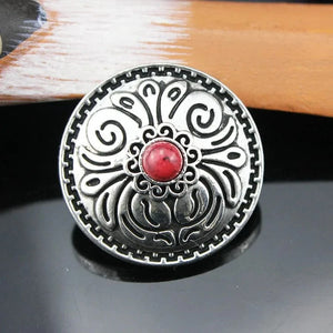 Concho Antiksilver med Blommönster
