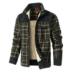 Fodrad flanell jacka herr