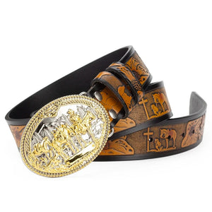 Jaktscen Bältesspänne med Vildmark och Ryttare