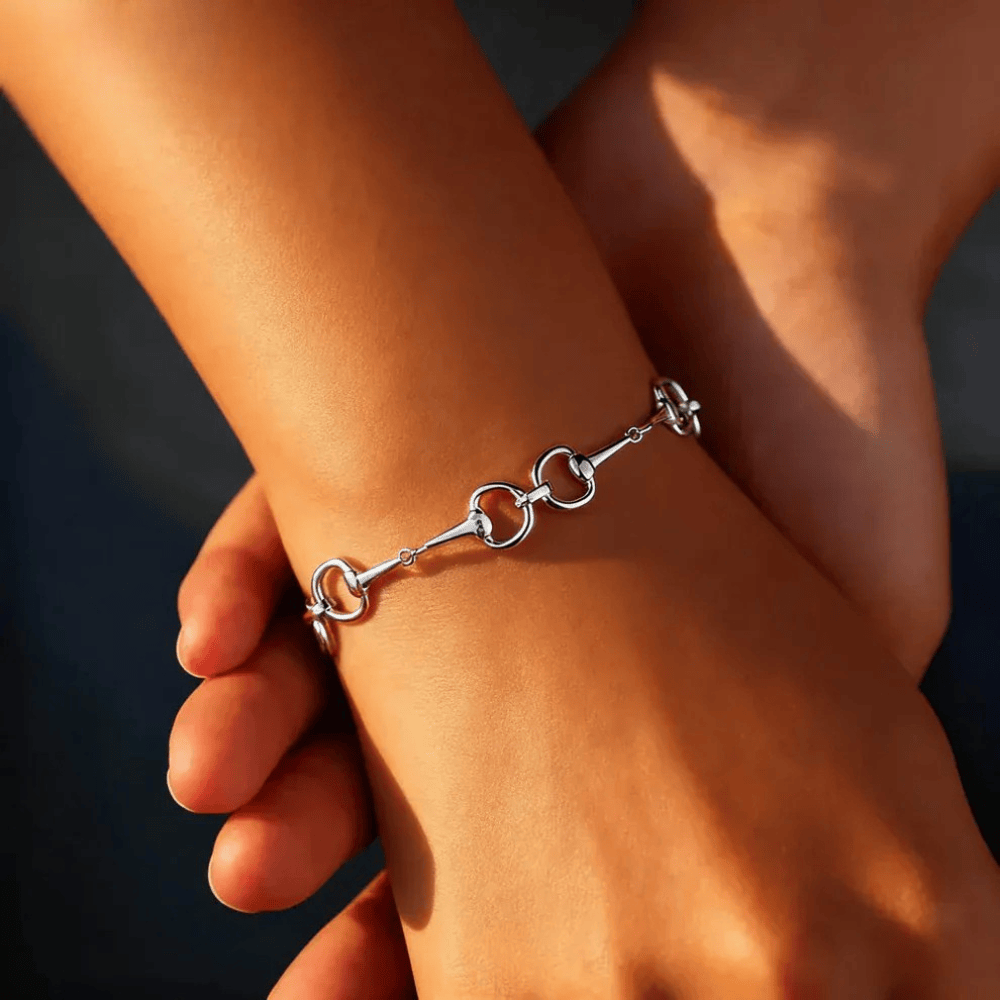 Classic Silver Snaffle Bit Link Bracelet