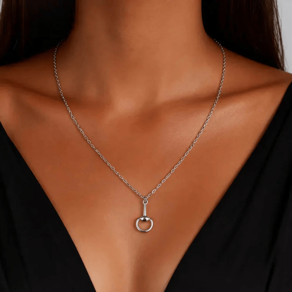 Classic Horse Bit Necklace in Sterling Silver