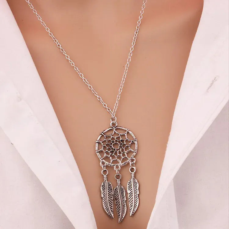 Silver Dreamcatcher Necklace