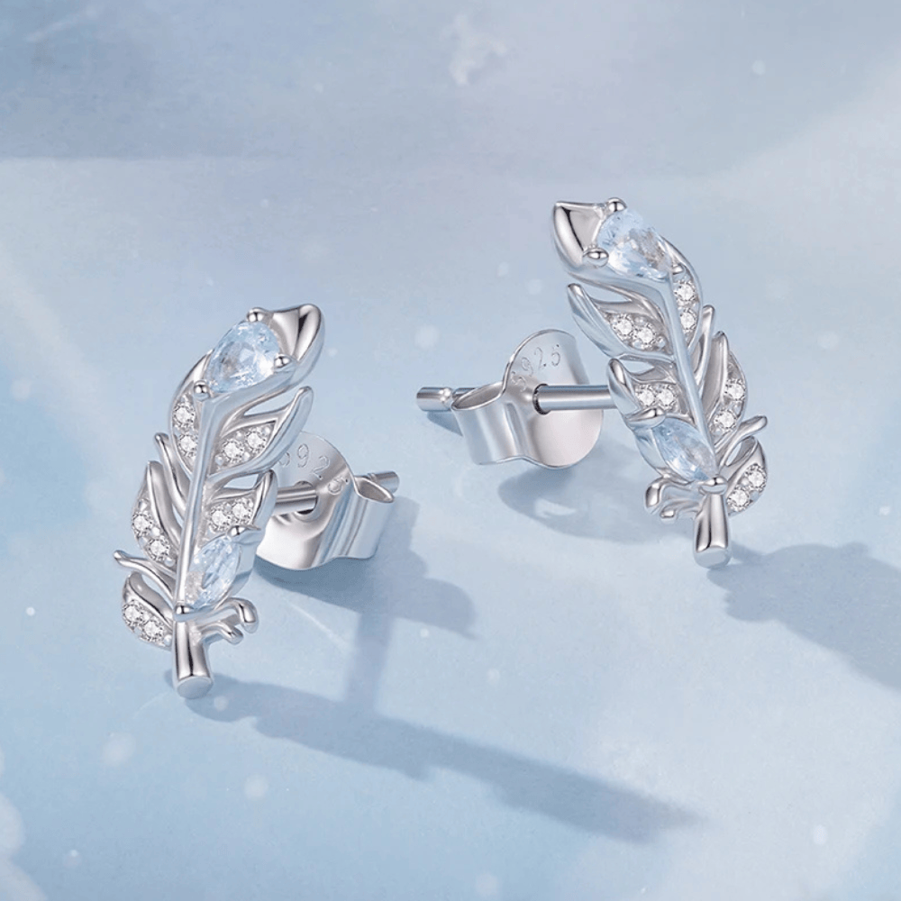 Silver Wing Hoop Earrings