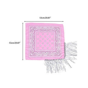 Rosa Cowboy Bandana med Glitterfransar Rosa