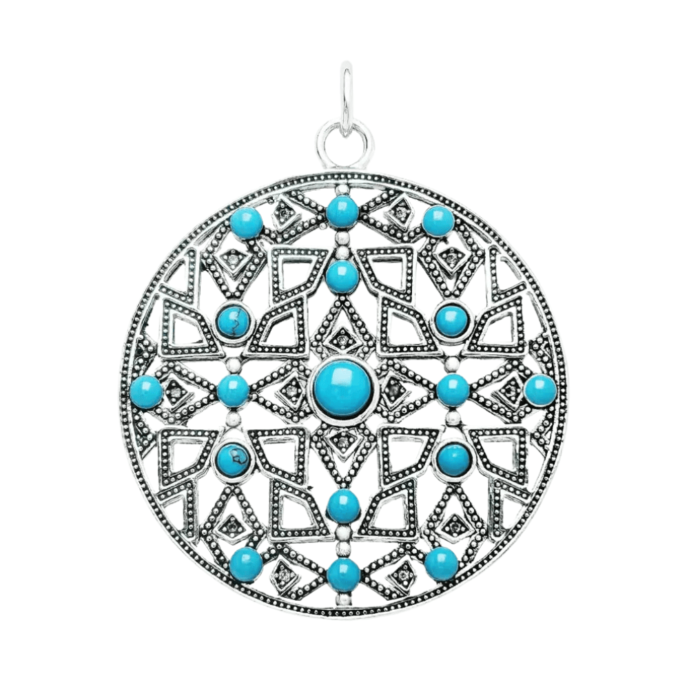 Round Sterling Silver Pendant