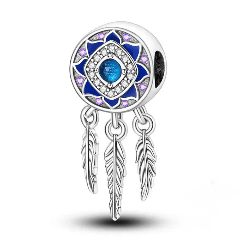 Blue Dreamcatcher Sterling Silver Charm