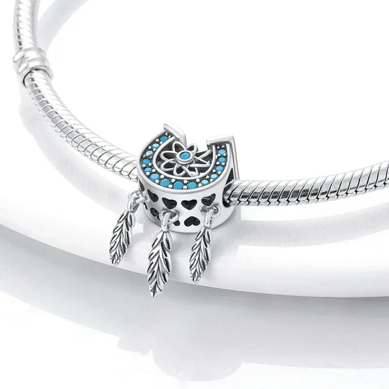 Silver Horseshoe Dreamcatcher Charm