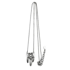 Silverhalsband drömfångare hjärta Silver