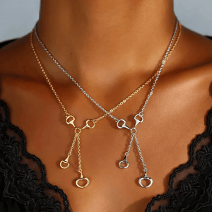 Silverhalsband med Dubbla Hästbett