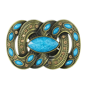Turkis Bältesspännen Western Stilar Kedjestil