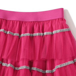 Tyllkjol med silverpaljetter