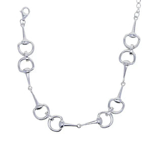 2025 New Arrived Charm Real 100% 925 Sterling Silver Horse Lover Jewelry Three Colors Snaffle Bit Pendant Silver Women Bracelets silver bracelet / 15with4cm