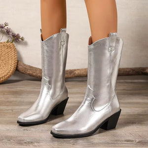 Högklackade cowboy boots