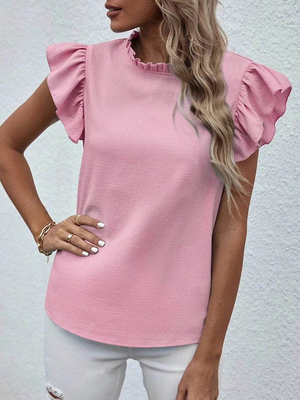 Ärmlös blus dam