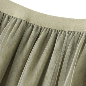 Bohemisk maxikjol av tyllvolanger