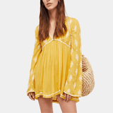Boho klänning Gul / S