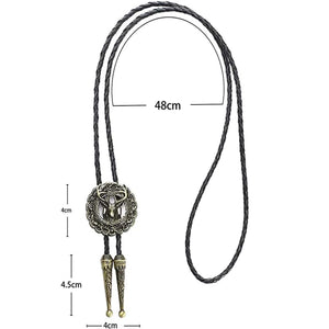 Bolo tie med 3D-hjorthuvud i metall