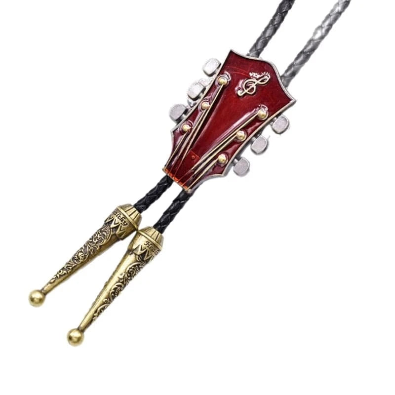 Bolo tie med gitarrhänge i emalj