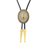 Bolo tie med initial A–Z i tvåtonad metall H