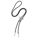 Bolo tie med tjurskalle i metall Antiksilver