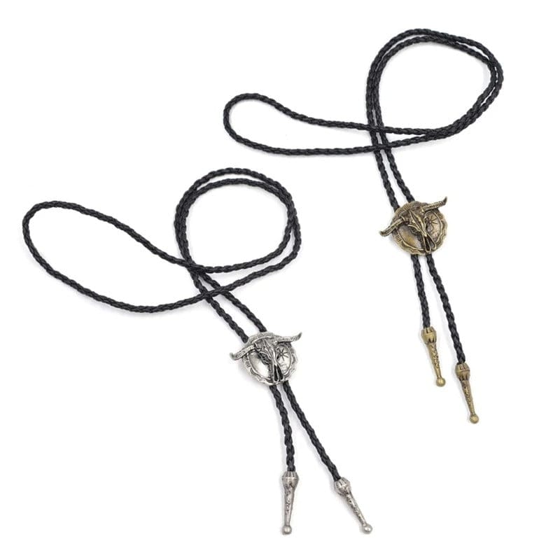 Bolo tie med tjurskalle i vintagestil