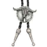 Bolo tie med tjurskalle i vintagestil Silver