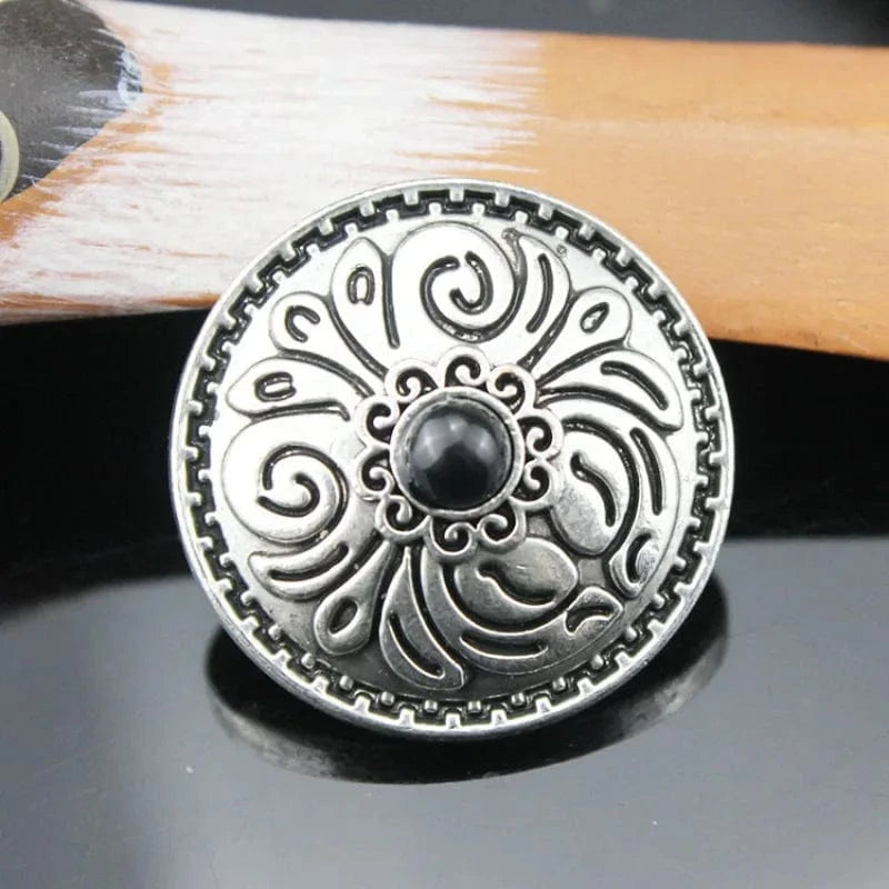 Concho Antiksilver med Blommönster