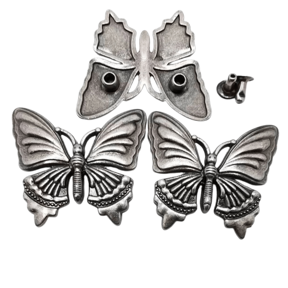 Concho i antiksilver fjärilsformad Antiksilver