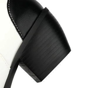 Tvåfärgade Låga Cowboy Boots för Dam