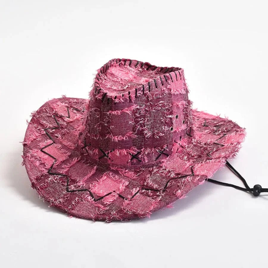 Cowboy Hat Patchwork Rosa / 56-58cm