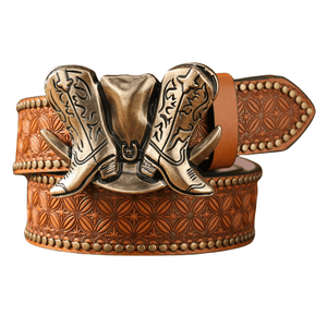 Cowboybälte med boots och hattspänne