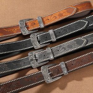 Cowboybälte med klassiskt westernspänne