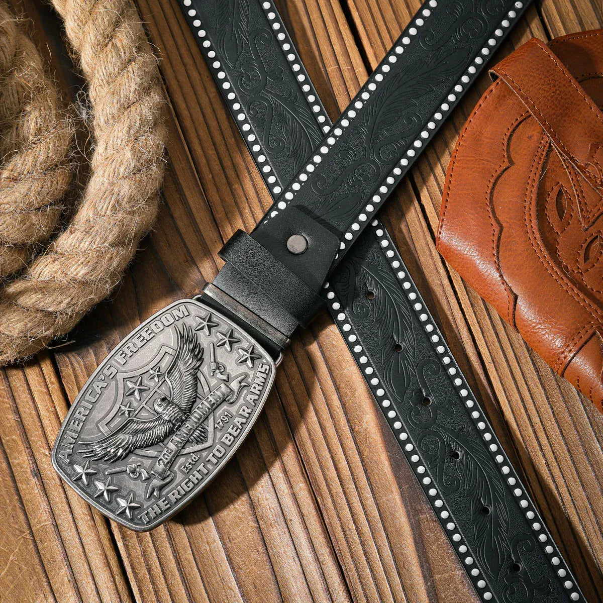 Cowboybälte med örnmotiv "America’s Freedom"