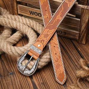 Cowboybälte med Silver­spänne