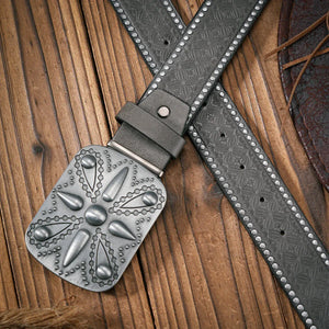Cowboybälte med silverspänne