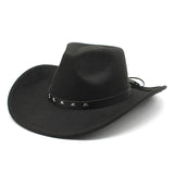Cowboyhatt i filt med stjärnband Svart / 57-58cm