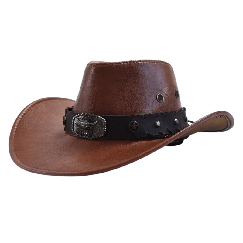 Cowboyhatt i Läderlook för Damer och Herrar