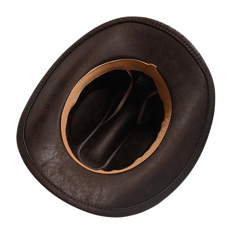 Cowboyhatt i vintageimitation av läder