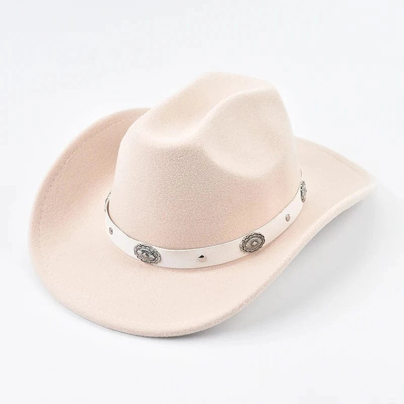 Cowboyhatt med Silverprydnad Beige / Kan justeras