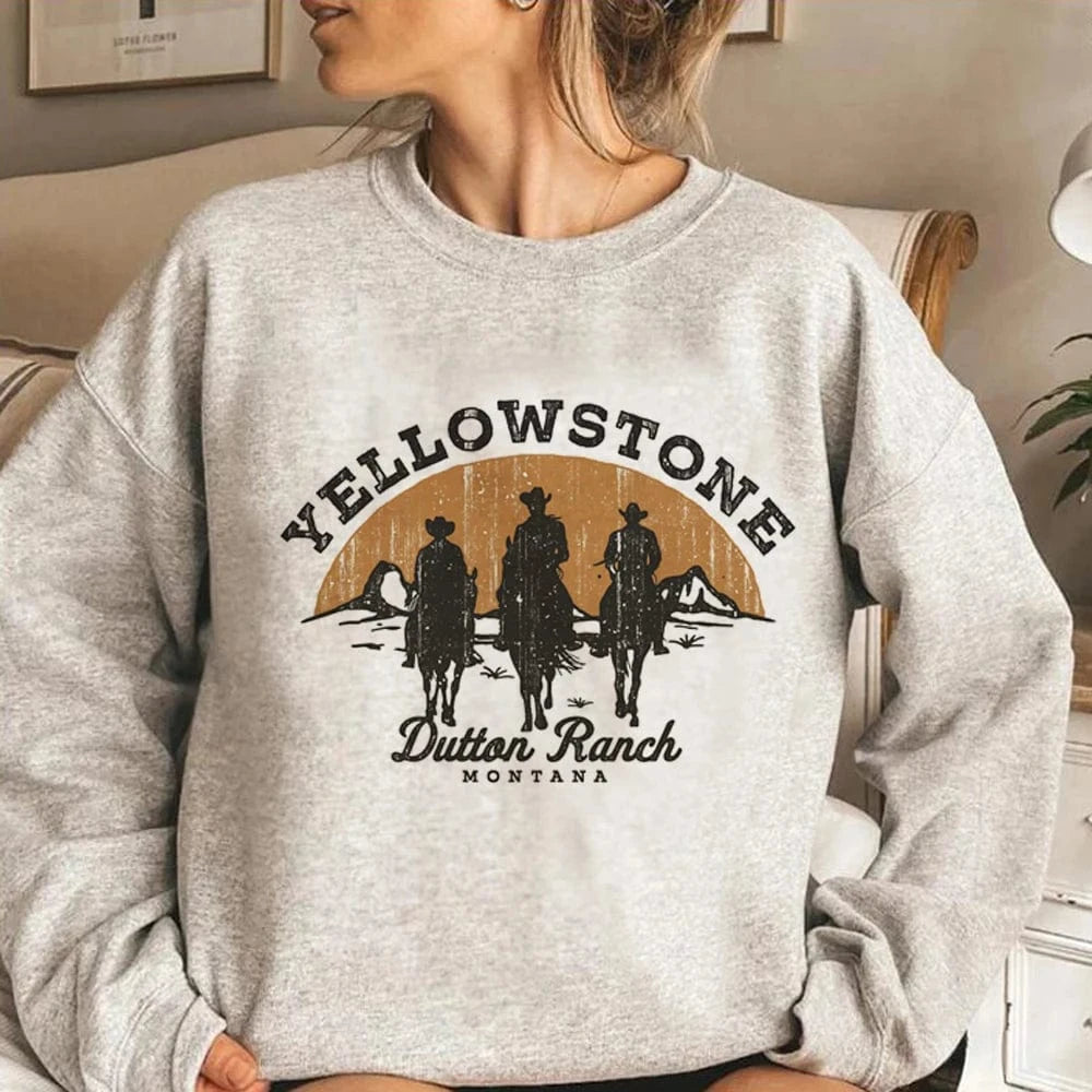 Cowgirl Hoodie i Fleece Cowboys Silhouettes / XS
