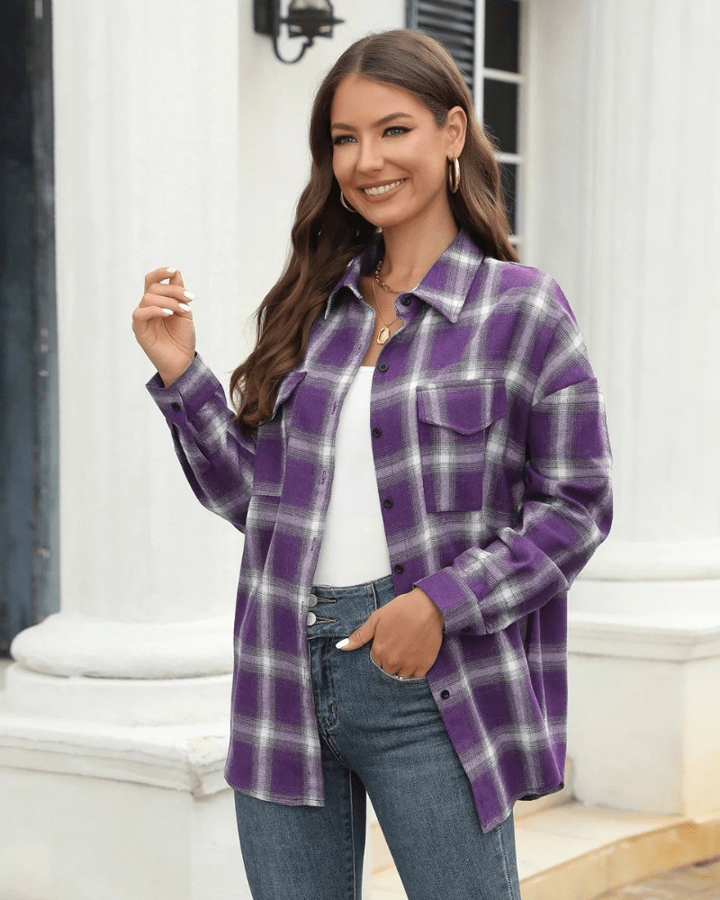Cowgirl rutig flanellskjorta