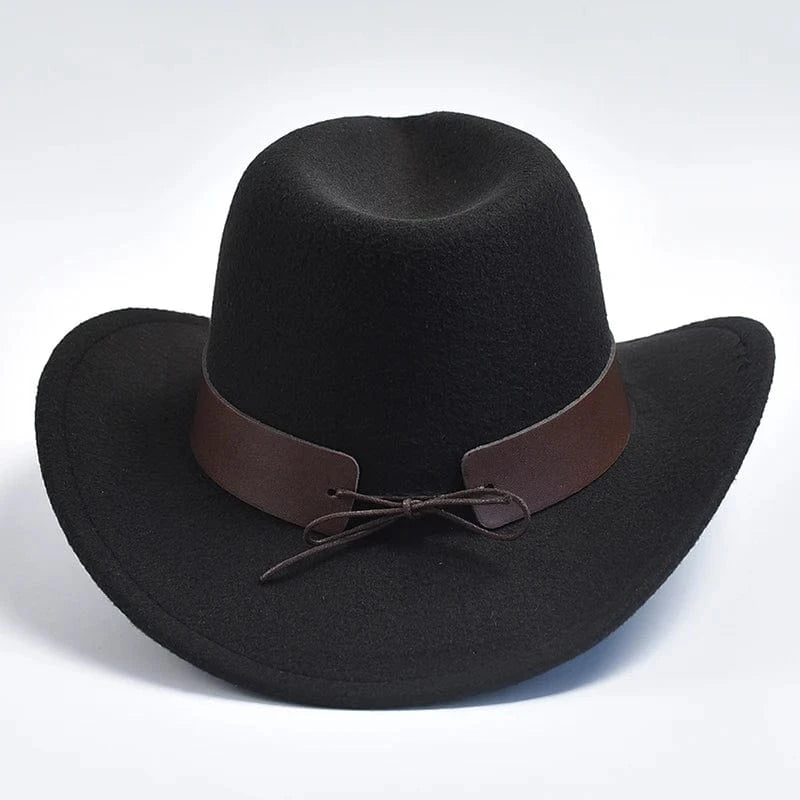 Filt cowboyhatt med oxhuvud