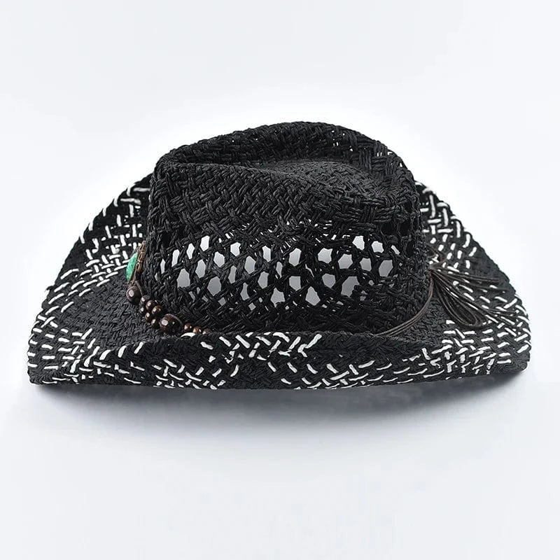 Flätad boho cowboyhatt