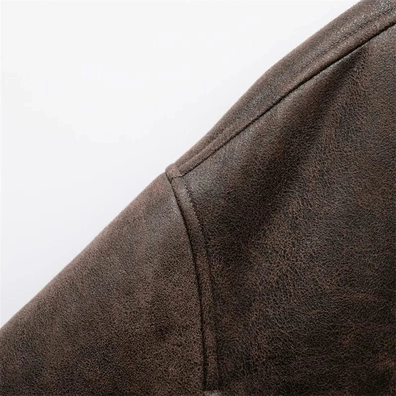 Fodrad skinnjacka dam