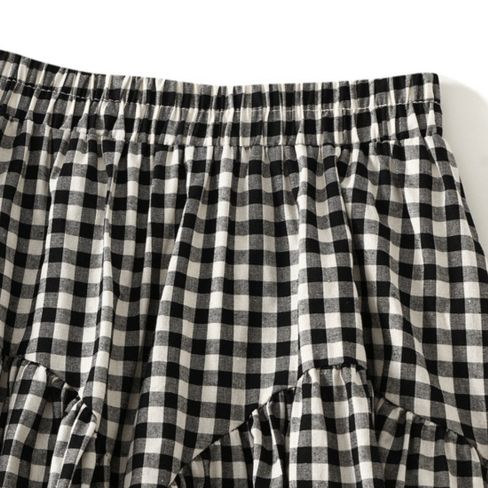 Gingham kjol