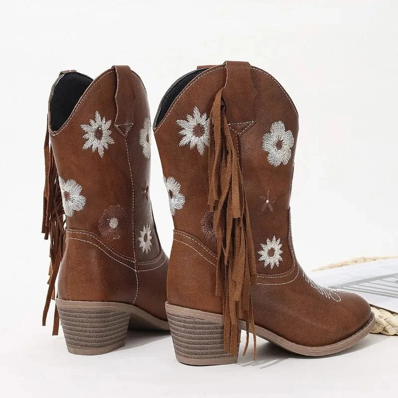 Bruna Cowboyboots för Flickor