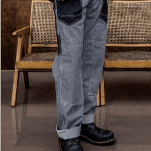 Hickoryrandiga jeans herr
